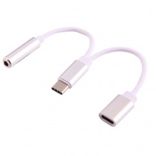 KABLO USB TIP C na TIP C + AUX 2u1